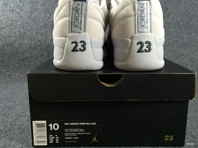 Bmlin Low Air 308317-002 Jordan 12 Suede Grey 0628
